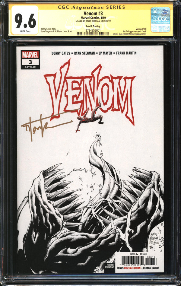 Venom (2018) # 3 Fourth Printing CGC Signature Series 9.6 NM+