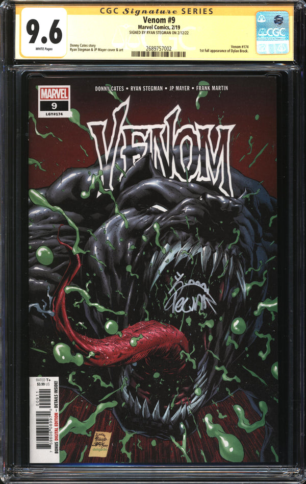 Venom (2018) # 9 CGC Signature Series 9.6 NM+