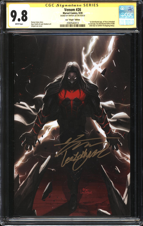 Venom (2018) #26 In-Hyuk Lee Virgin Edition CGC Signature Series 9.8 NM/MT