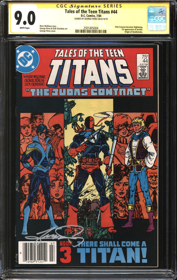 Tales Of The Teen Titans (1984) #44 CGC Signature Series 9.0 VF/NM