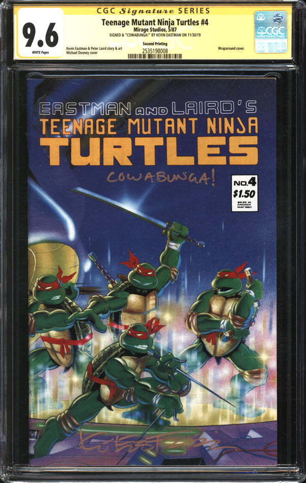 Teenage Mutant Ninja Turtles (1984) # 4 Second Printing CGC Signature Series 9.6 NM+
