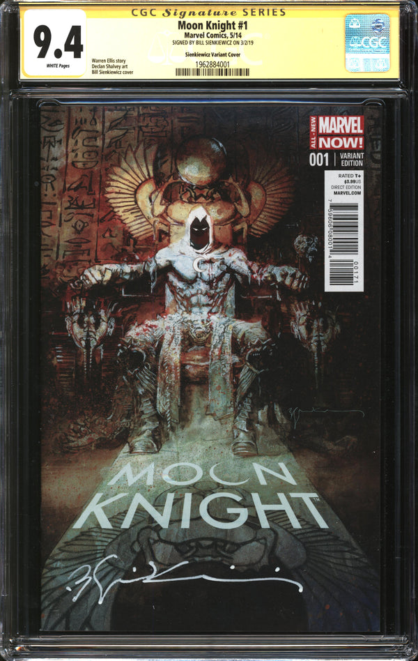 Moon Knight (2014) #1 Bill Sienkiewicz Variant CGC Signature Series 9.4 NM