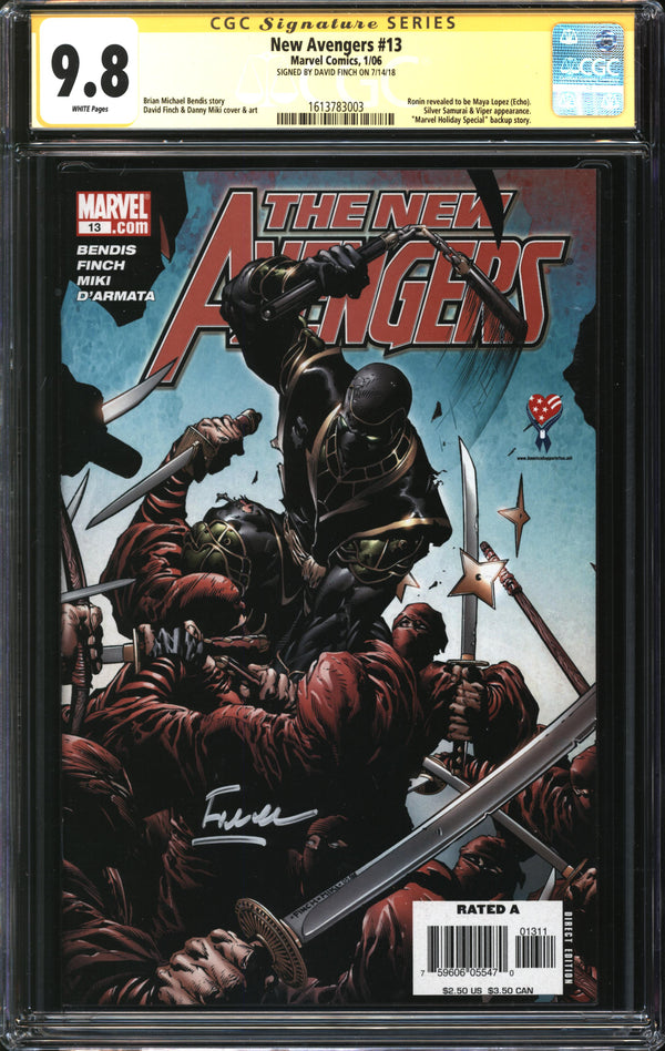 New Avengers (2005) #13 CGC Signature Series 9.8 NM/MT