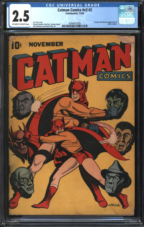 Catman Comics (1941) Vol. 3, #2 CGC 2.5 GD+