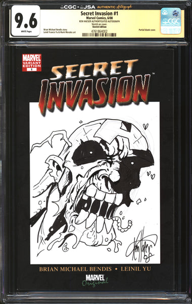 Secret Invasion (2008) #1 Sketch Edition CGC x JSA Signature