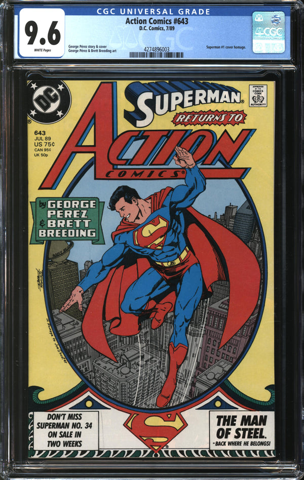 Action Comics (1938) #643 CGC 9.6 NM+