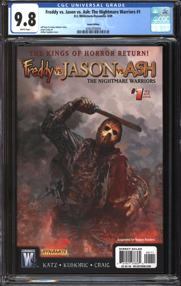 Freddy Vs. Jason Vs. Ash: The Nightmare Warriors (2009) #1 Jason Edition CGC 9.8 NM/MT