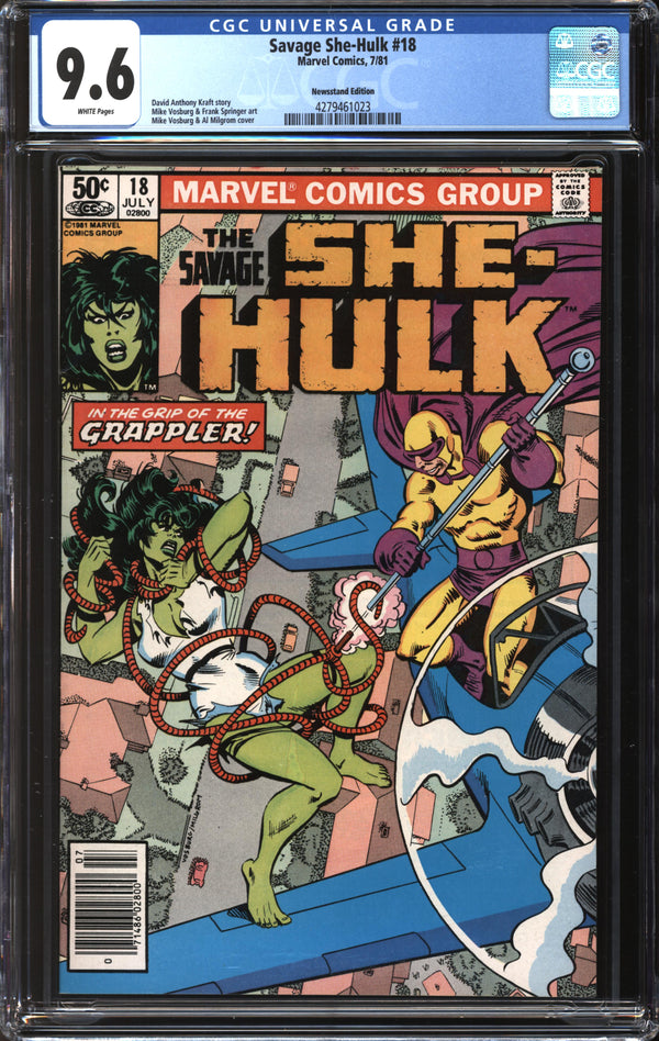 Savage She-Hulk (1980) #18 Newsstand Edition CGC 9.6 NM+