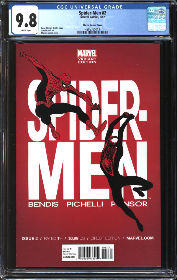 Spider-Men (2012) #2 Marcos Martin Variant CGC 9.8 NM/MT