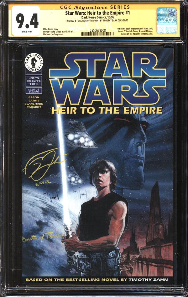 Star Wars: Heir To The Empire (1995) #1 CGC Signature Series 9.4 NM