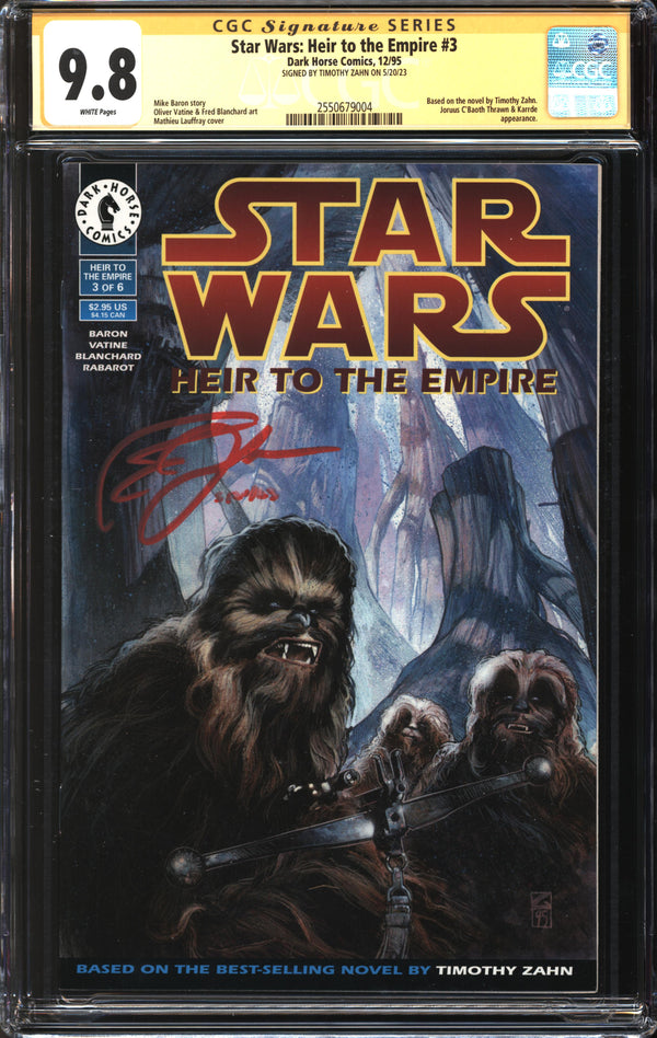 Star Wars: Heir To The Empire (1995) #3 CGC Signature Series 9.8 NM/MT