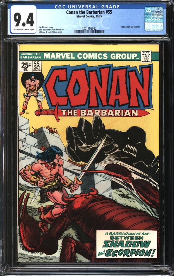 Conan The Barbarian (1970) #55 CGC 9.4 NM