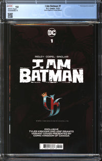 I Am Batman (2021) #1 Tyler Kirkham Comic Kingdom Of Canada Edition C CGC 9.8 NM/MT