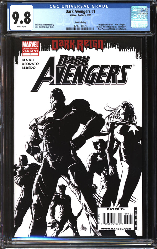 Dark Avengers (2009) #1 Third Printing CGC 9.8 NM/MT