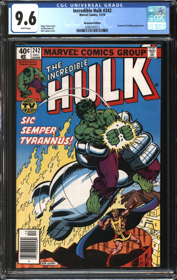 Incredible Hulk (1962) #242 Newsstand Edition CGC 9.6 NM+