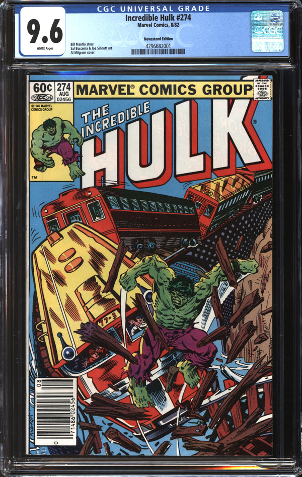 Incredible Hulk (1962) #274 Newsstand Edition CGC 9.6 NM+