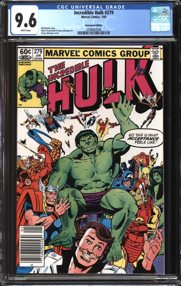 Incredible Hulk (1962) #279 Newsstand Edition CGC 9.6 NM+