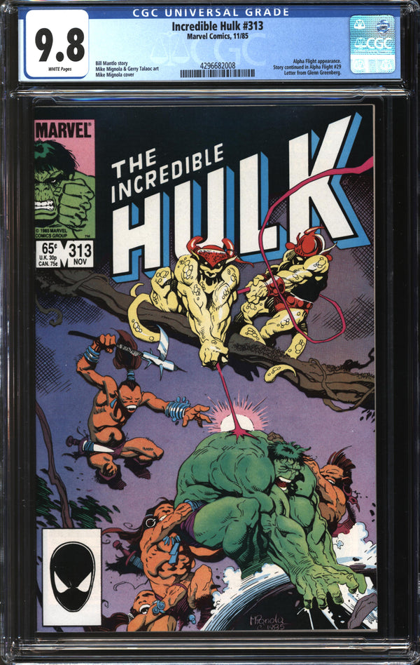Incredible Hulk (1962) #313 CGC 9.8 NM/MT