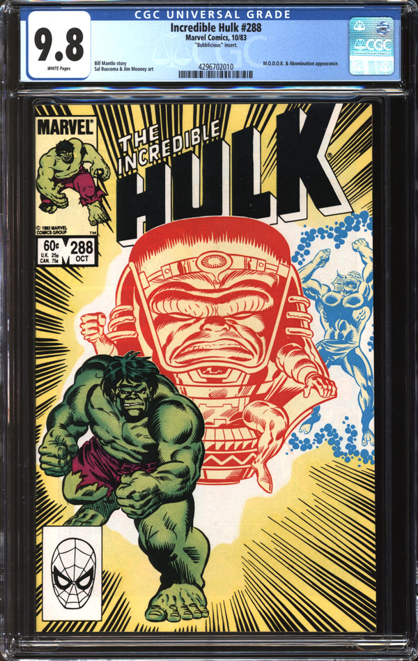 Incredible Hulk (1962) #288 CGC 9.8 NM/MT