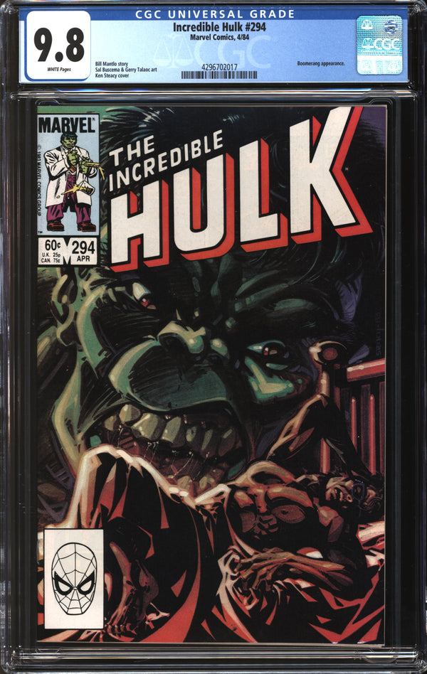 Incredible Hulk (1962) #294 CGC 9.8 NM/MT