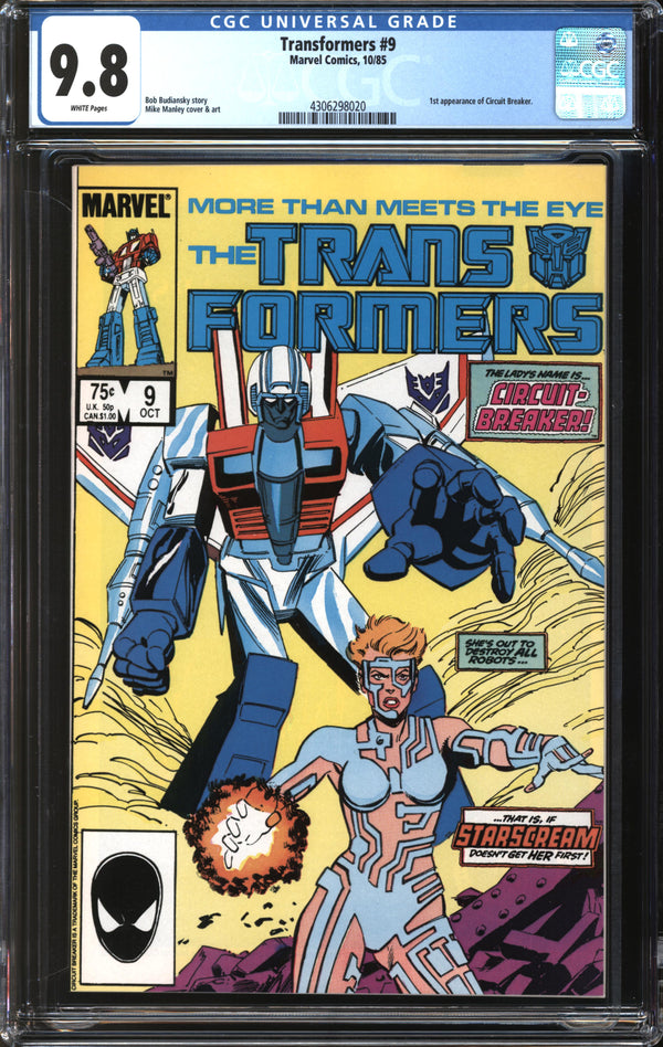 Transformers (1984) # 9 CGC 9.8 NM/MT