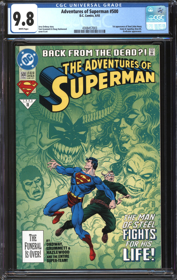 Adventures Of Superman (1987) #500 CGC 9.8 NM/MT