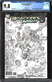 Blackest Night (2009) #8 Sketch Cover CGC 9.8 NM/MT