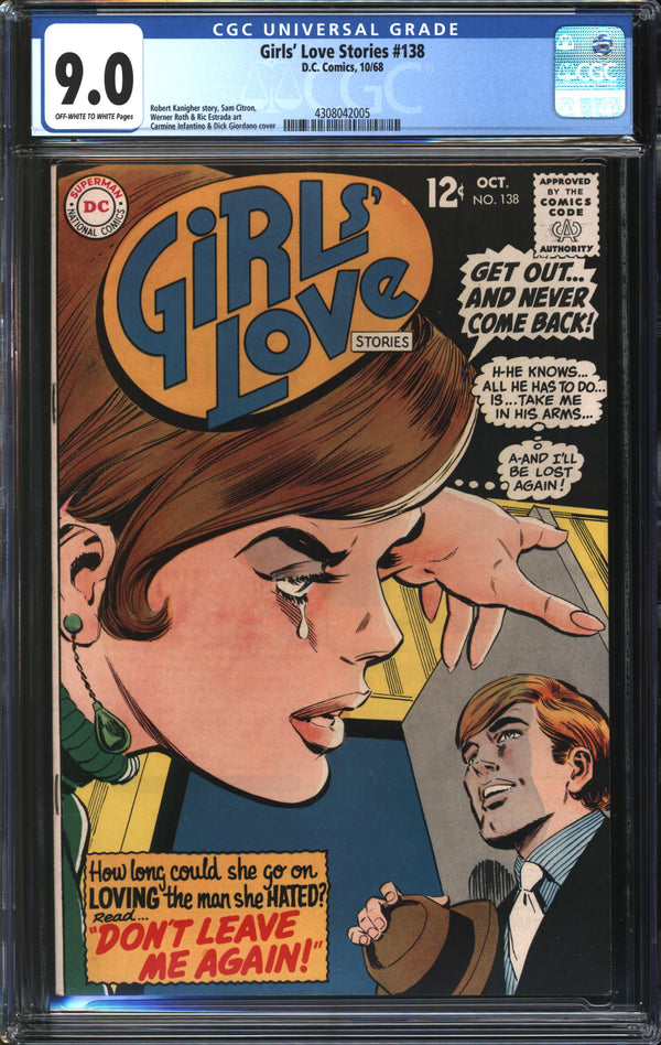 Girls' Love Stories (1949) #138 CGC 9.0 VF/NM