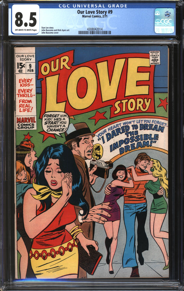 Our Love Story (1969) #9 CGC 8.5 VF+