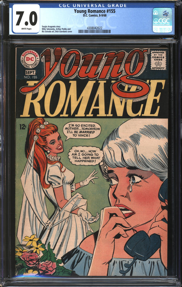Young Romance (1963) #155 CGC 7.0 FN/VF