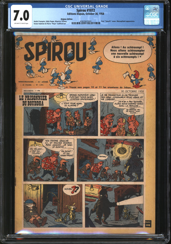 Spirou (1958) #1072 Belgian Edition CGC 7.0 FN/VF
