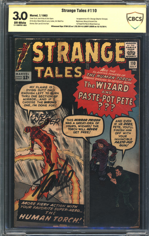 Strange Tales (1951) #110 CBCS Signature-Witnessed 3.0 GD/VG