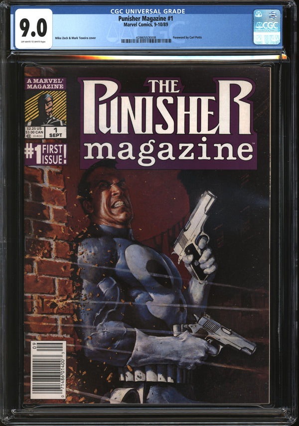 Punisher Magazine (1989) #1 Newsstand Edition CGC 9.0 VF/NM