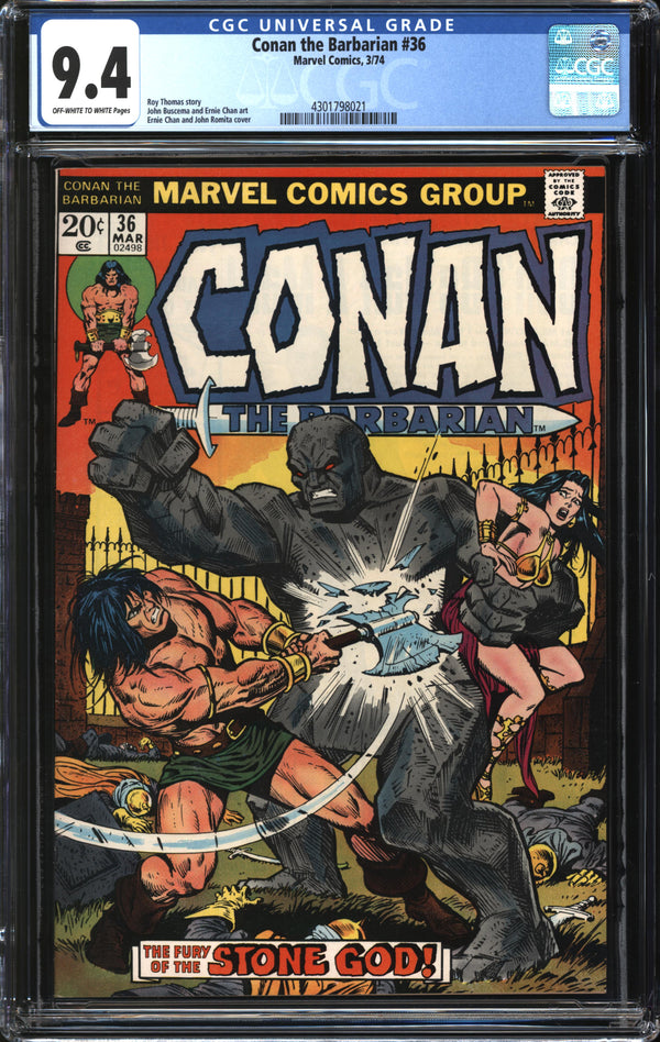 Conan The Barbarian (1970) # 36 CGC 9.4 NM