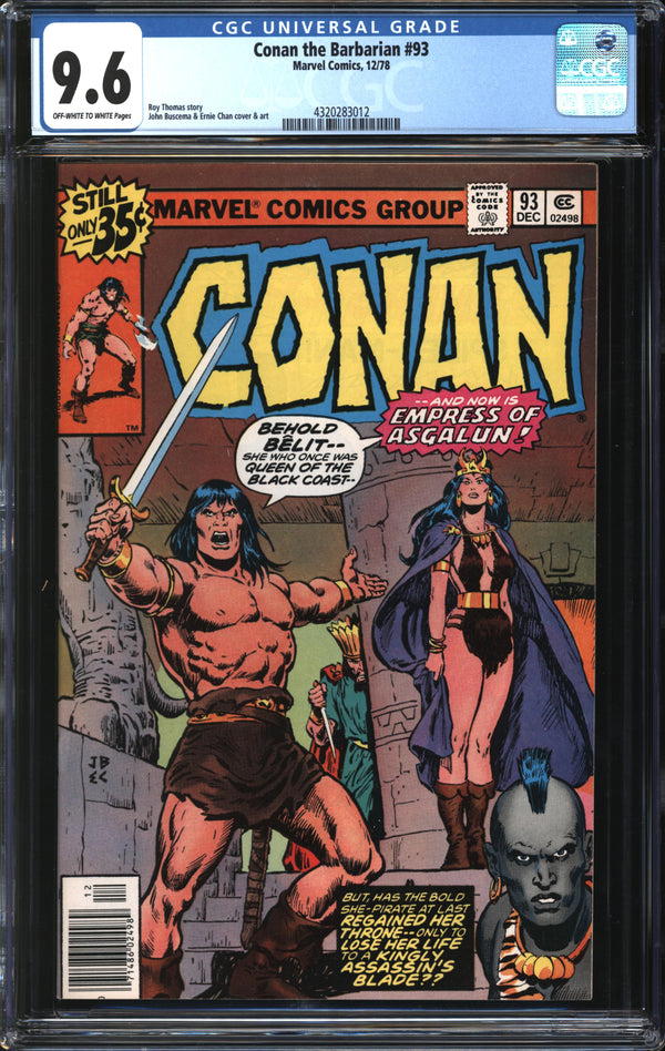 Conan The Barbarian (1970) # 93 CGC 9.6 NM+