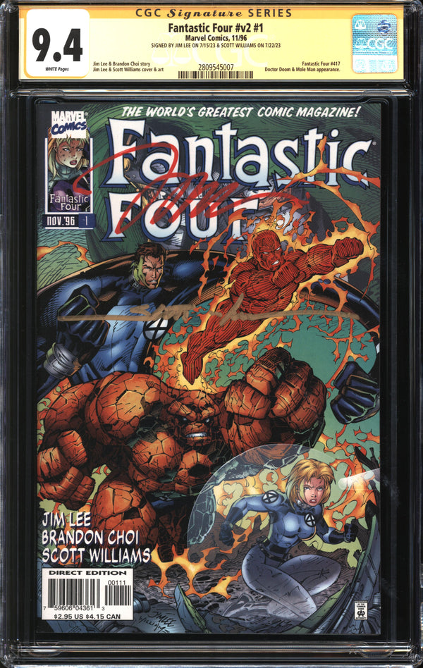 Fantastic Four (1996) #1 CGC Signature Series 9.4 NM