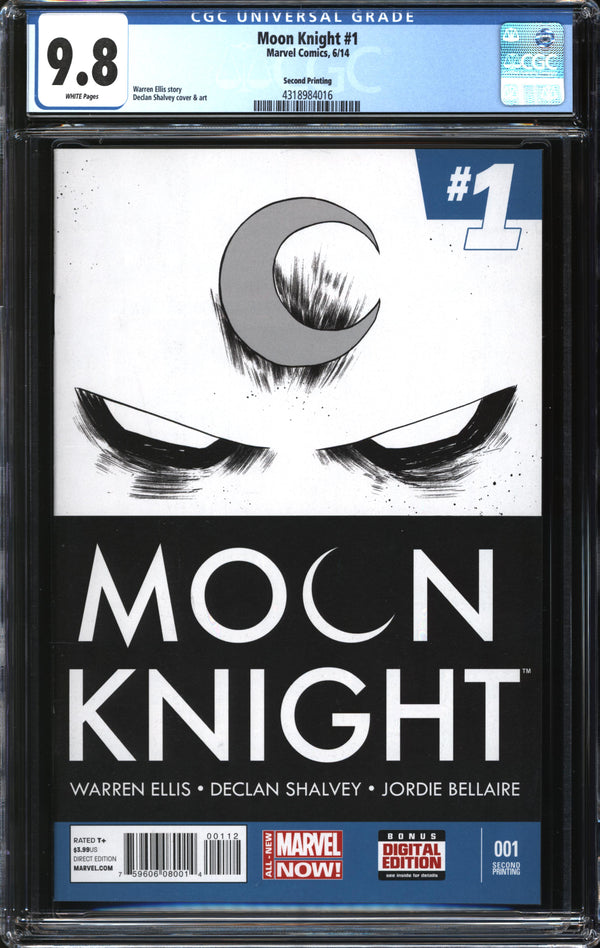 Moon Knight (2014) #1 Second Printing CGC 9.8 NM/MT