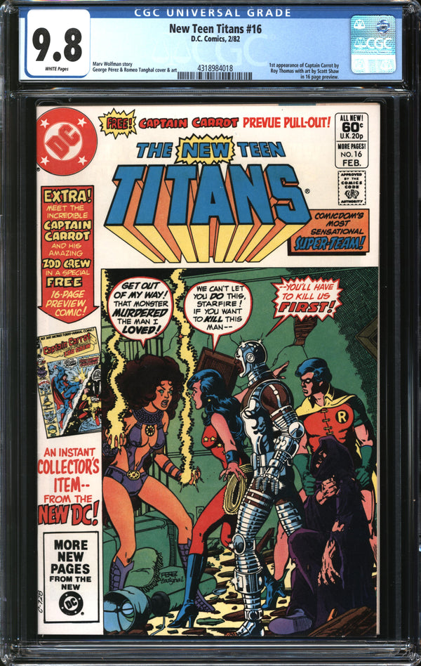 New Teen Titans (1980) #16 CGC 9.8 NM/MT