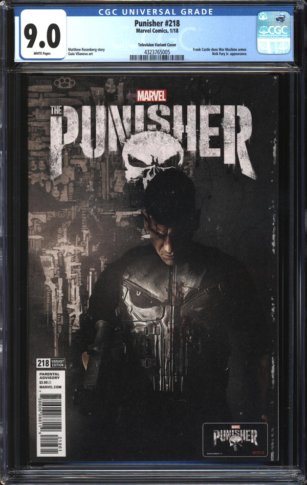 Punisher (2016) #218 Television Variant CGC 9.0 VF/NM
