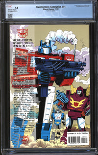 Transformers: Generation 2 (1993) #1 Collector's Edition CGC 9.8 NM/MT