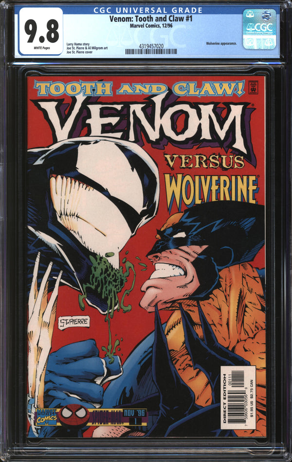 Venom: Tooth And Claw (1996) #1 CGC 9.8 NM/MT