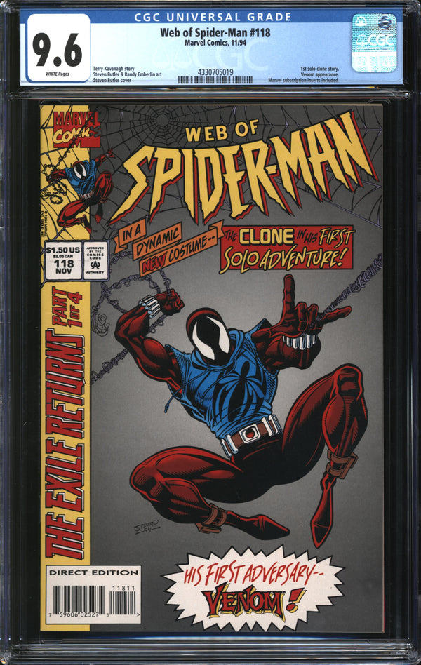 Web Of Spider-Man (1985) #118 CGC 9.6 NM+