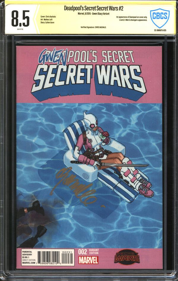 Deadpool's Secret Secret Wars (2015) #1 Chris Bachalo Variant CBCS Signature-Verified 8.5 VF+