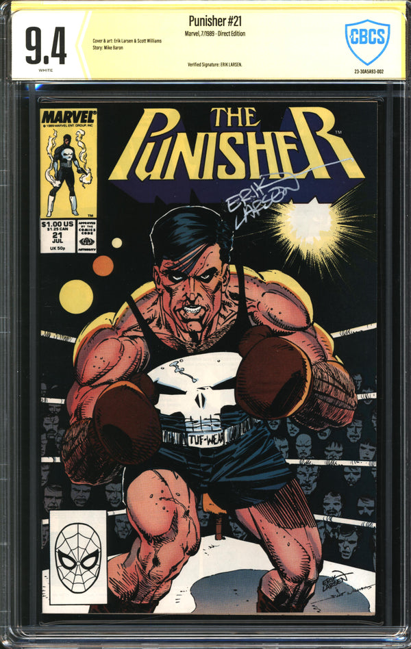 Punisher (1987) # 21 CBCS Signature-Verified 9.4 NM