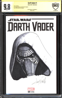 Star Wars: Darth Vader (2017) #1 Sketch Edition CBCS Signature-Verified 9.8 NM/MT
