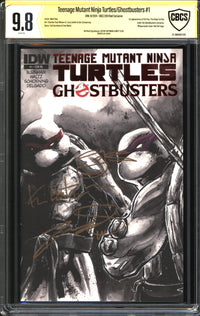 Teenage Mutant Ninja Turtles/Ghostbusters (2014) #1 VA Comic Con 2014 Red Foil Edition CBCS Signature-Verified 9.8 NM/MT