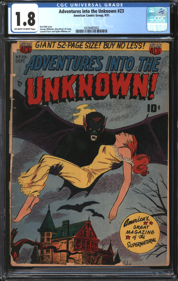 Adventures Into The Unknown (1948) #23 CGC 1.8 GD-