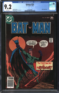 Batman (1940) #292 CGC 9.2 NM-