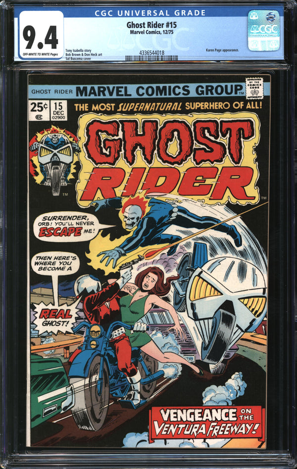 Ghost Rider (1973) #15 CGC 9.4 NM