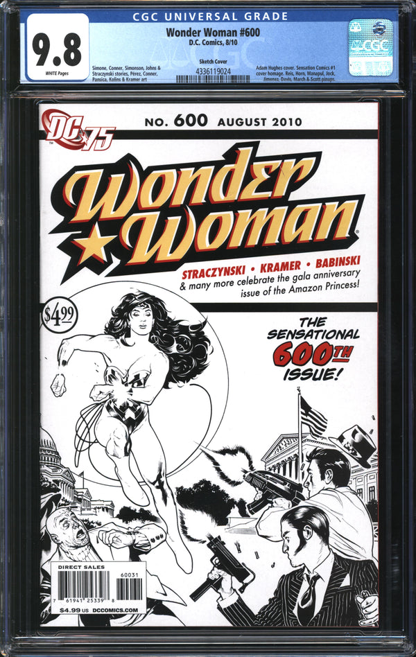 Wonder Woman (1942) #600 Sketch Cover CGC 9.8 NM/MT